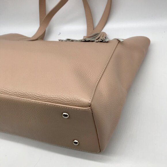 M.I.L.A Beige Large Tassel Tote Bag - Picture 6 of 10